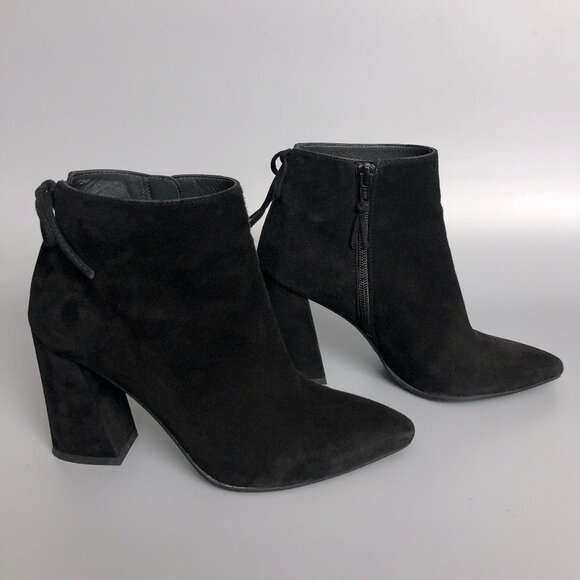 Wow! Stuart Weitzman Black Suede Ankle Boots - Picture 4 of 10